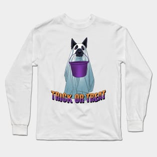 Trick or Treat Ghost Dog Long Sleeve T-Shirt